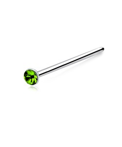 1.4mm Stone Silver Straight Nose Stud NSKA-54